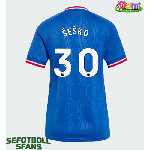 Manchester United Benjamin Sesko #30 Bortatröja Kvinnor 2026-27 Kortärmad